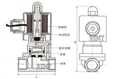 进口蒸汽电磁阀结构图