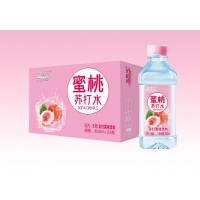 孟州欢乐多饮品金登河牌蜜桃苏打水350ml厂家直供，0客诉