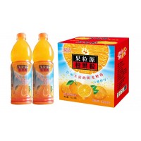 孟州欢乐多饮品金登河牌橙果粒1.5L厂家直供，0客诉