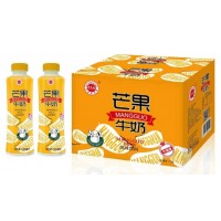 孟州欢乐多饮品杞天红芒果牛奶500ml厂家直供，0客诉