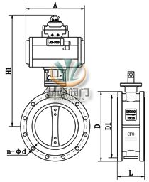 D641X气动软密封蝶阀 (法兰式)