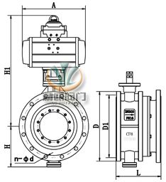 D643H气动伸缩蝶阀 (配AT执行器)