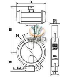 D671J气动对夹式衬胶蝶阀