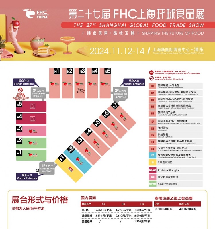 FHC2024展馆分图及价格