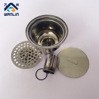 加厚304不锈钢卫生级圆形防臭螺纹地漏制药厂工业专用洁净地面